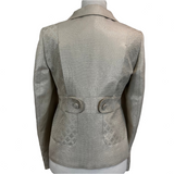 Gucci Cream Metallic Brocade Silk & Cotton Jacket XS