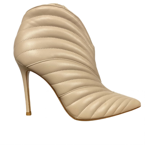 Gianvito Rossi Brand New £1100 Cream Quilted Eiko Ankle Boots 38