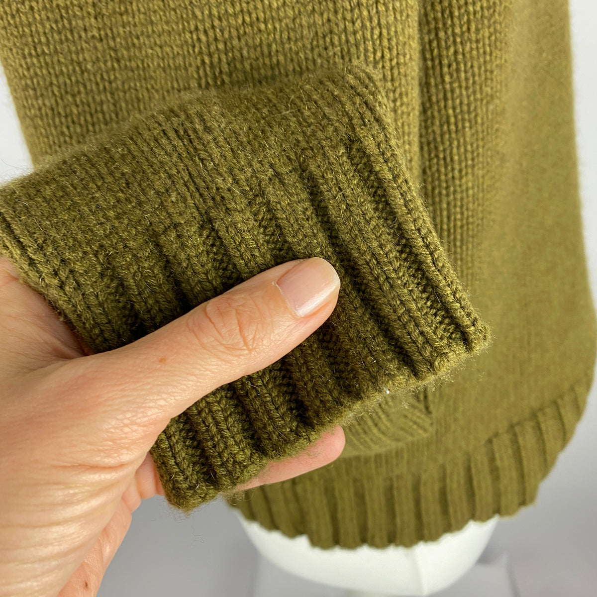 Khaite £1100 Khaki Cashmere Chunky Sweater XS
