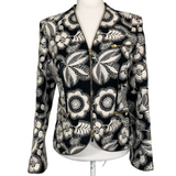 Alexander McQueen Black & Cream Embroidered Wool Jacket M