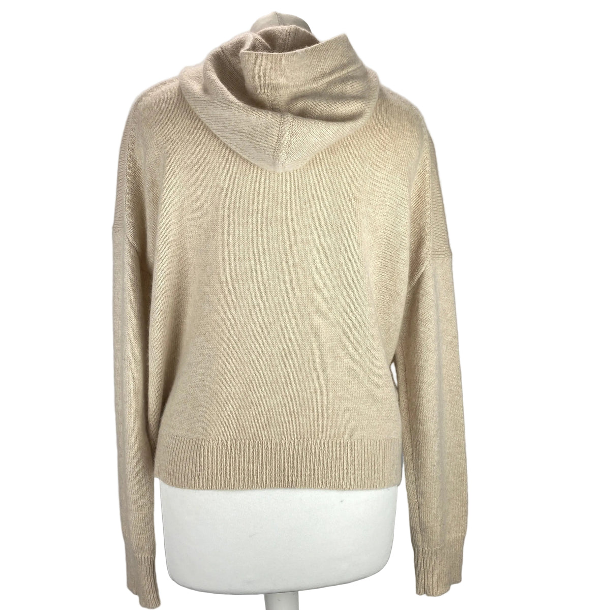 Theory Deep Cream Cashmere Knit Hoodie M-L