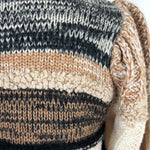 Ulla Johnson $398 Cream & Black Textured WoolKnit Sweater M