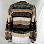 Ulla Johnson $398 Cream & Black Textured WoolKnit Sweater M