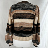 Ulla Johnson $398 Cream & Black Textured Wool  Knit Sweater M