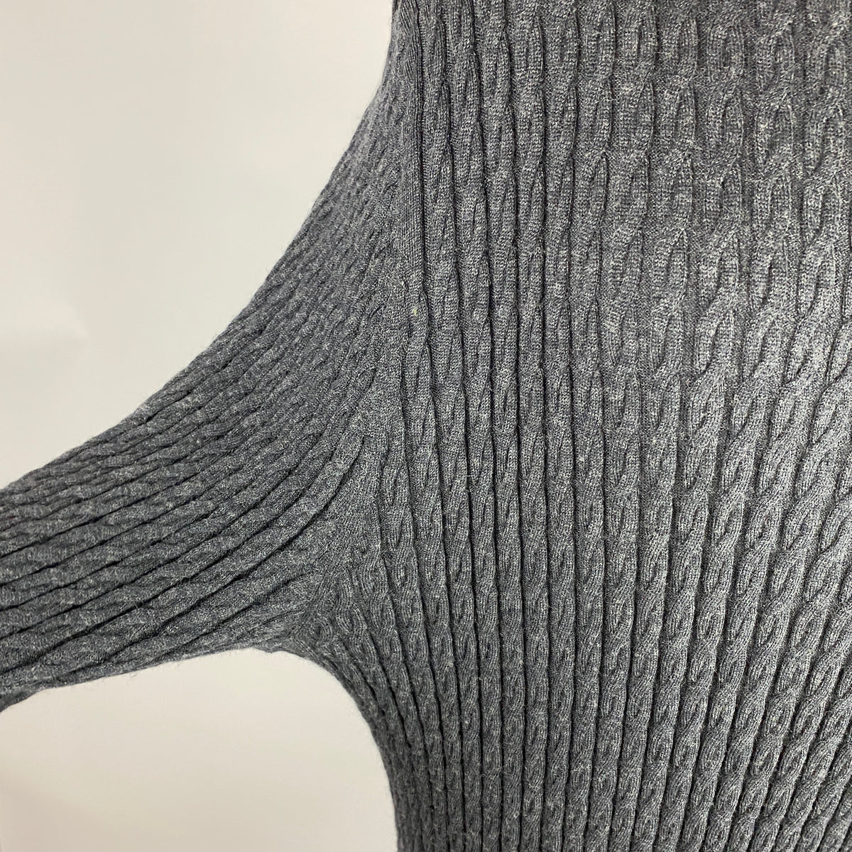 Toteme £530 Charcoal Melange Cable Knit Wool Maxi Dress L