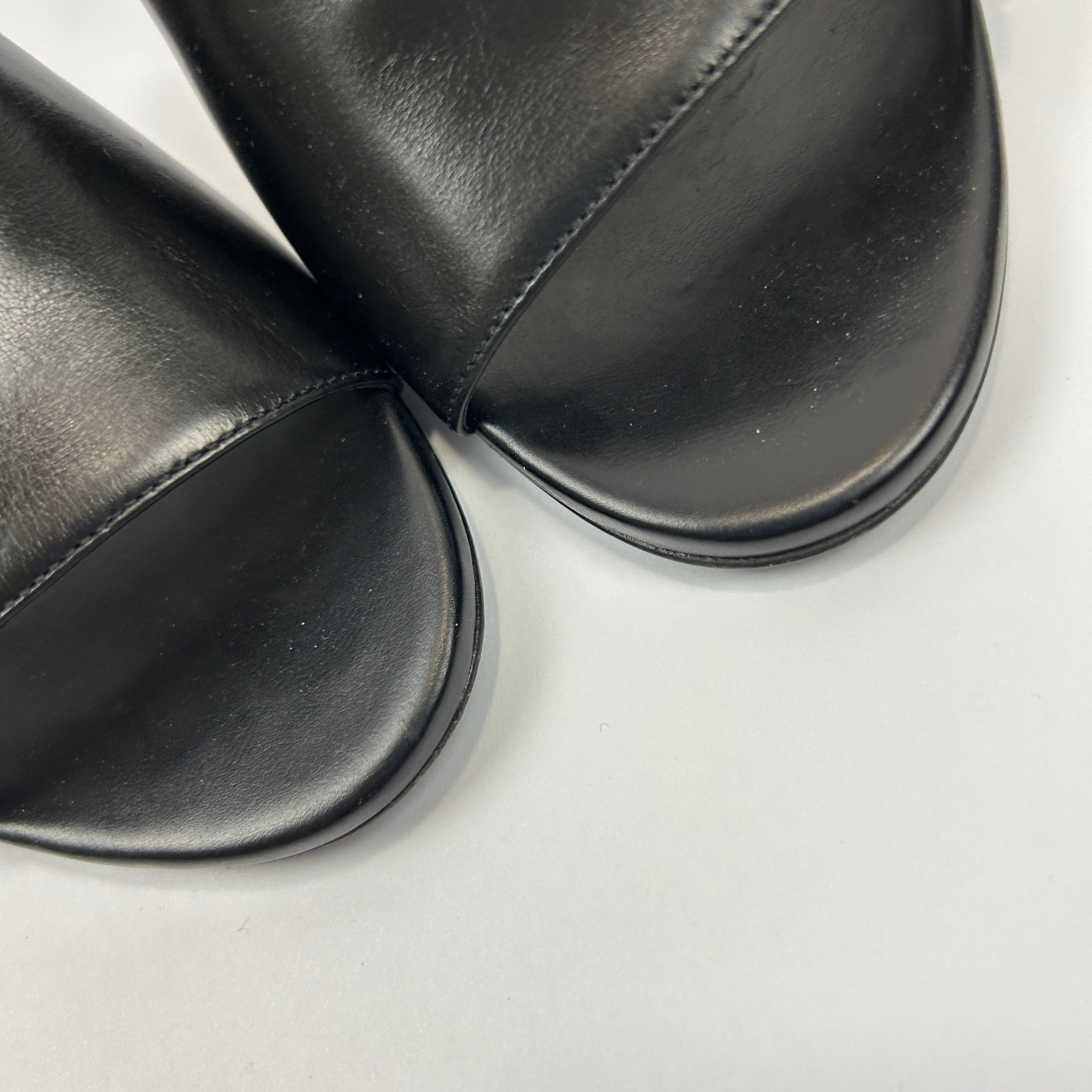 Celine £740 Black Studded Heeled Sandals 39