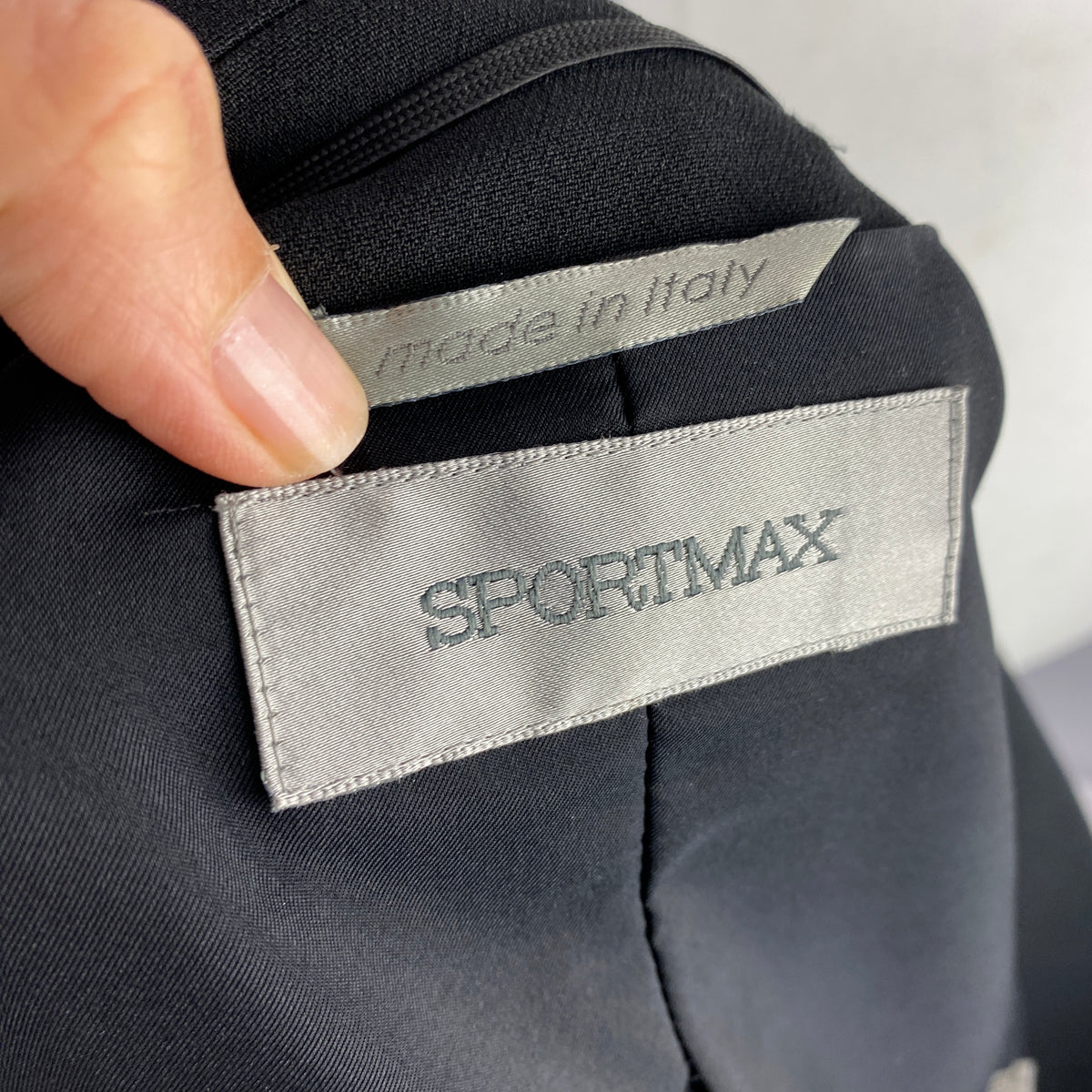 Sportmax Black Patchwork Pocket Blazer L