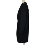 Victoria Beckham £1600 Thick Black Wool No31 Overcoat XXS/XS