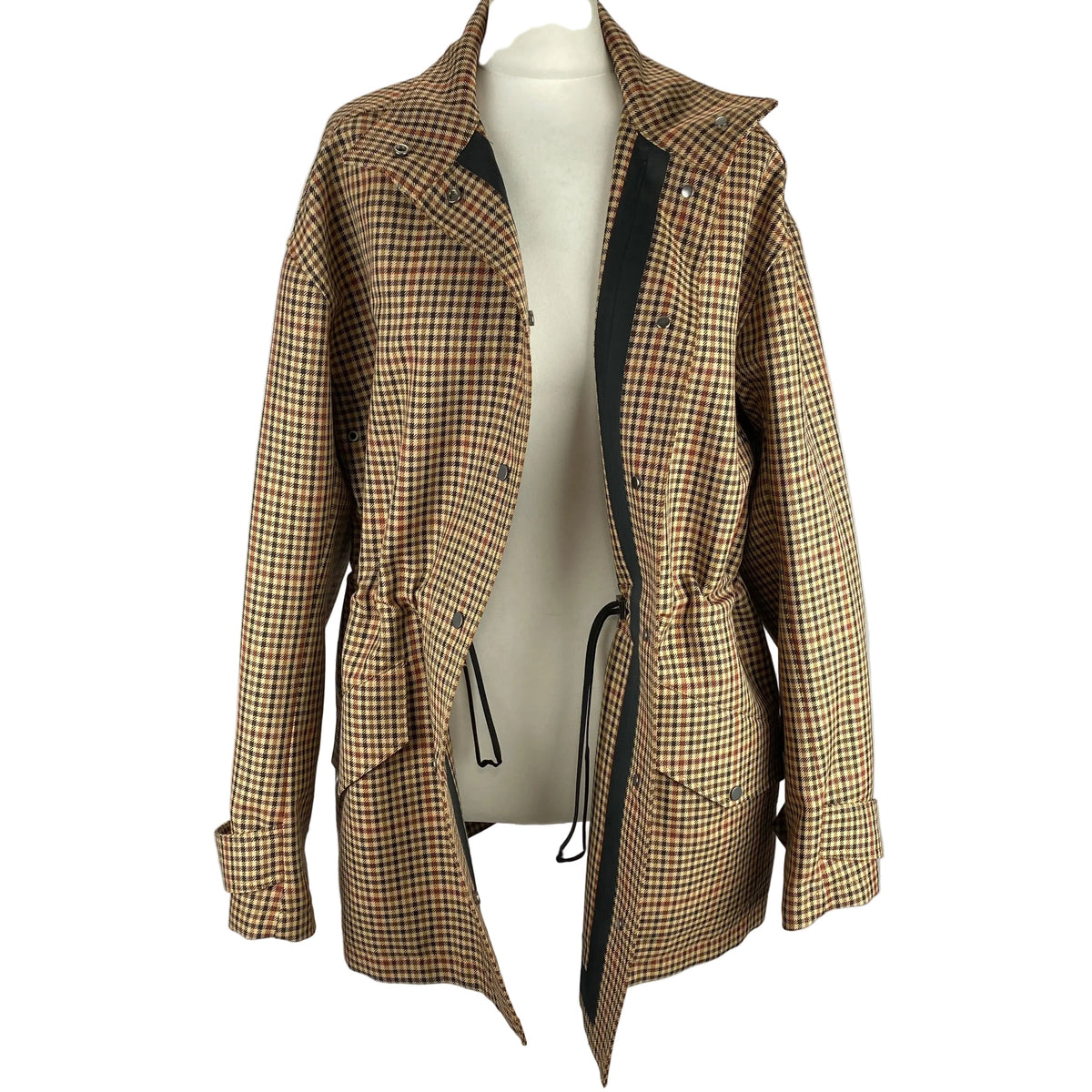 Joseph New £870 Calypso Checked Wool-Blend Jacket M-L