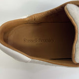 Russell & Bromley New £195 Ivory Leather & Linen Trainers 38