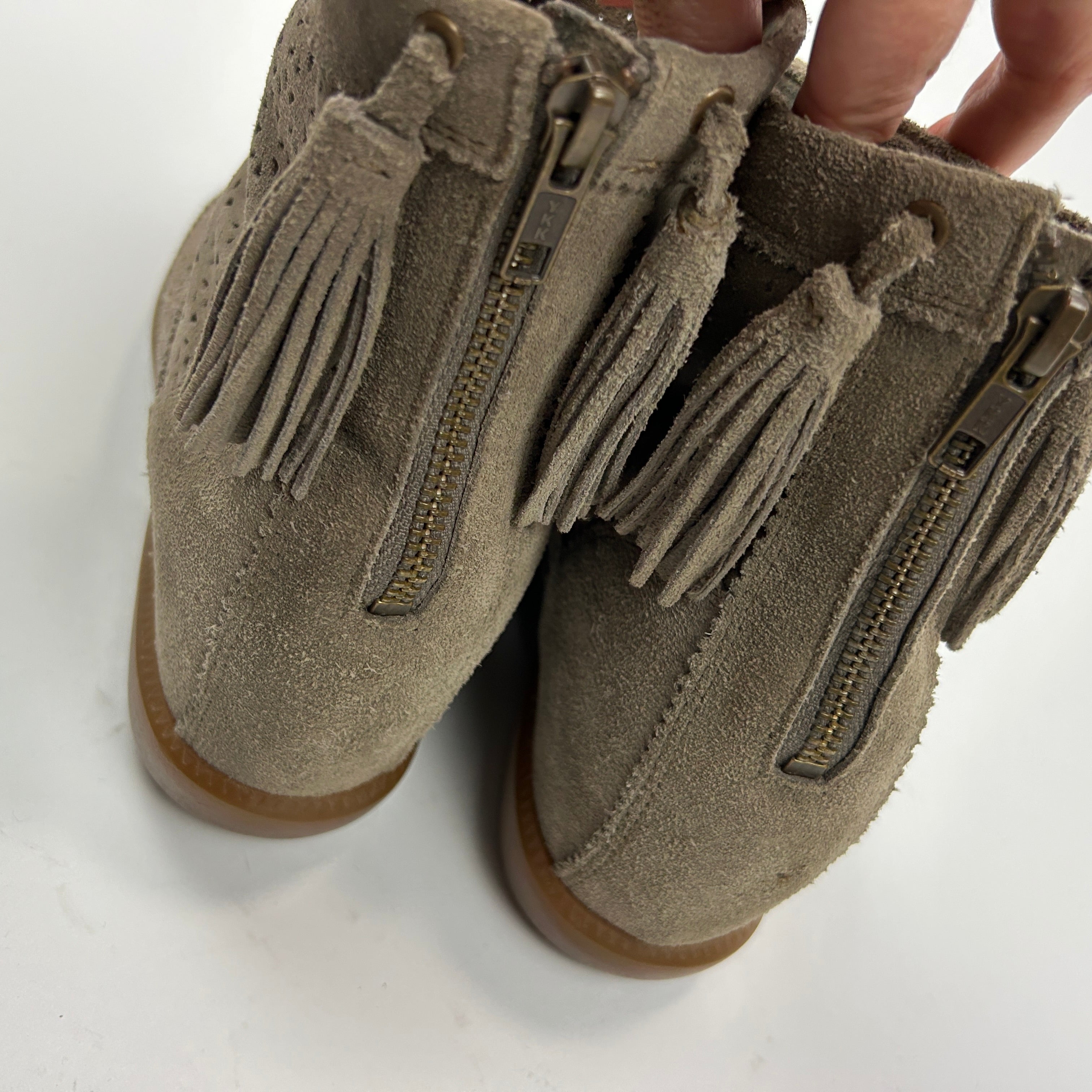 Isabel Marant Taupe Perforated Suede Ankle Boots 41