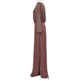 Tory Burch Poppy Print Silk Chiffon Maxi Dress S