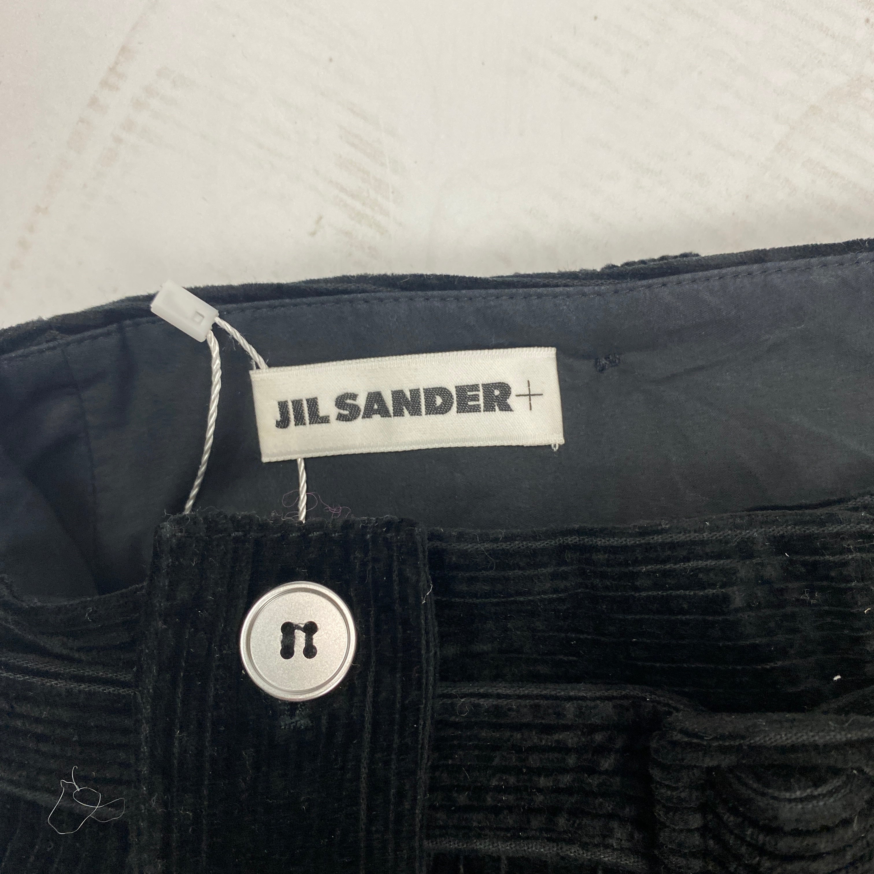 Jil Sander Black Jumbo Corduroy Pants S