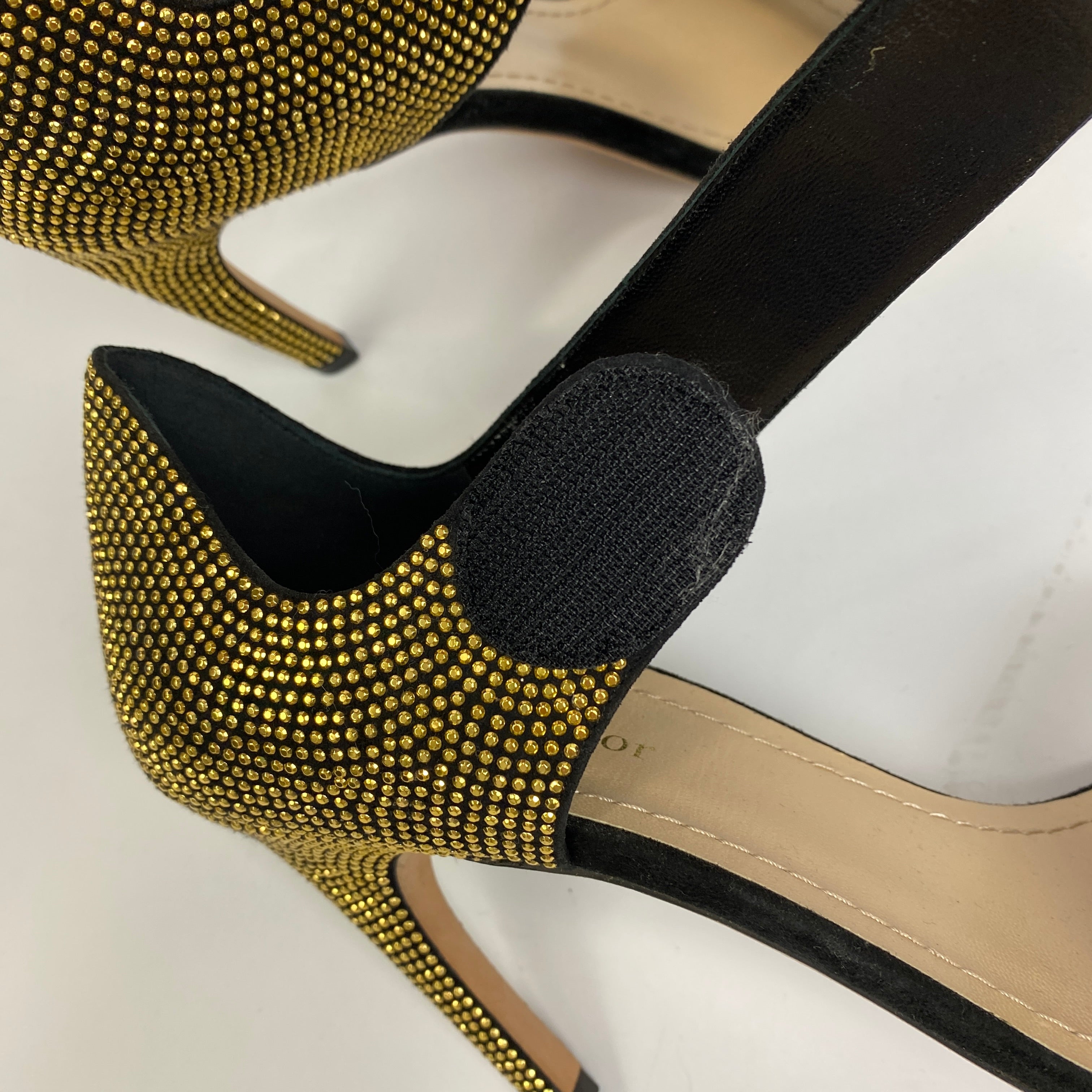Christian Dior £695 Black & Gold Couture Choc Sandals 38