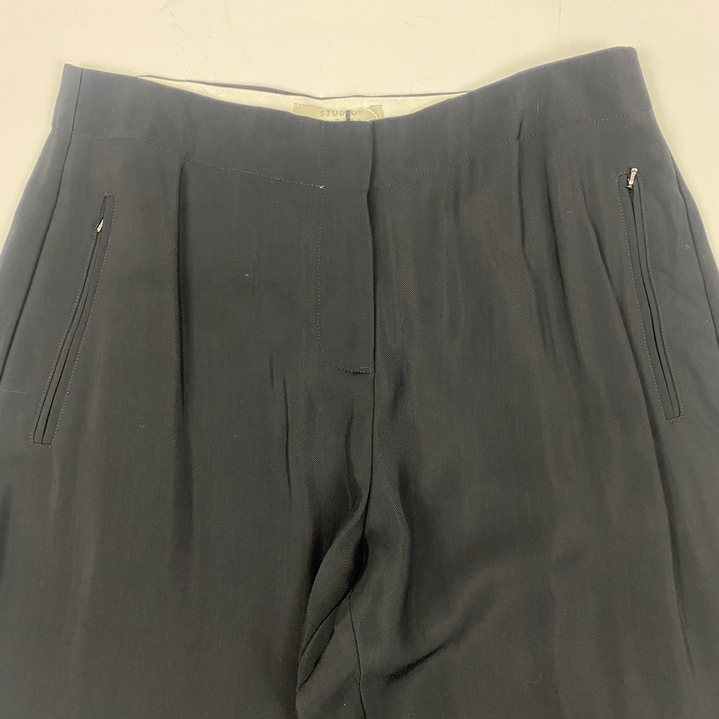 Studio Nicholson New £450 Darkest Navy Tailored Curve Leg Pants S