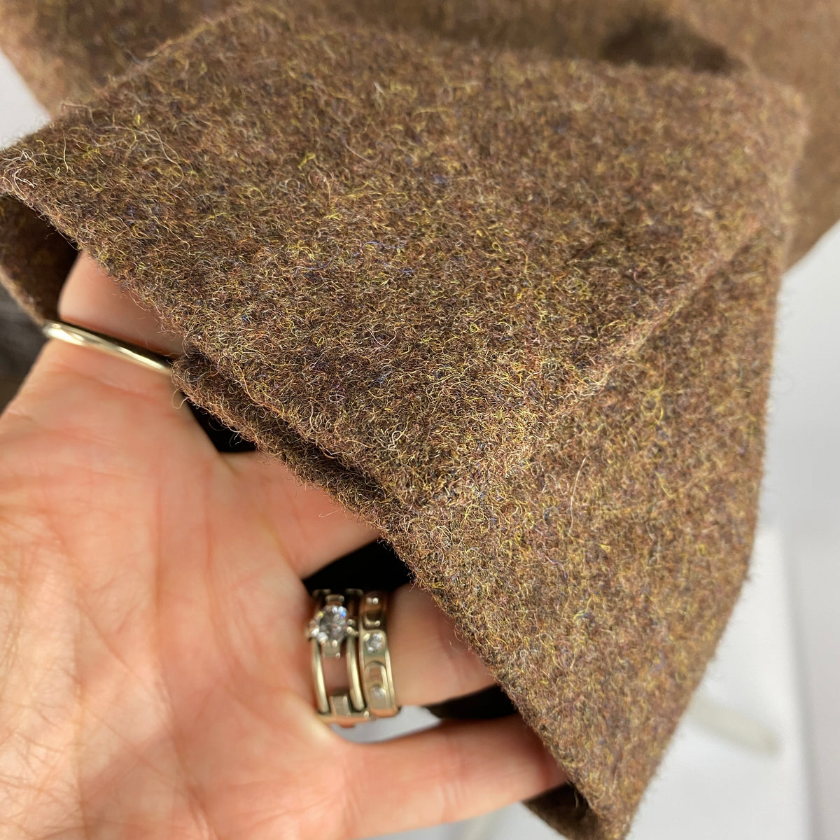 Miu Miu Brown Shetland Wool Tweed Peplum Jacket M