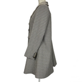 Alexander McQueen £2165 Houndstooth Check Double Breasted Coat XS