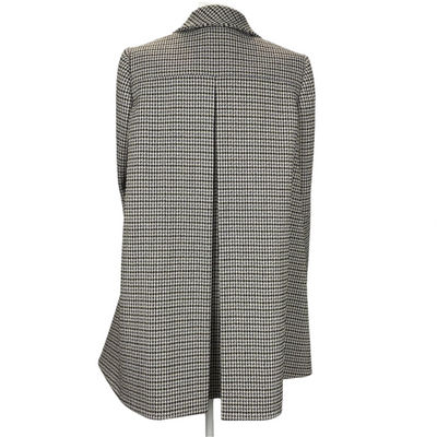 Alexander McQueen £2165 Houndstooth Check Double Breasted Coat XS