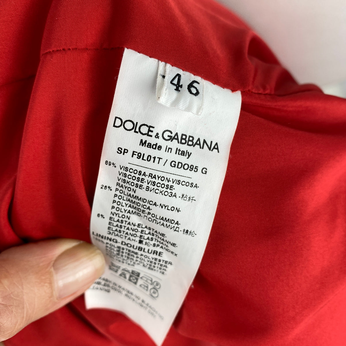 Dolce & Gabbana Scarlet Soft Jersey Bomber Jacket L