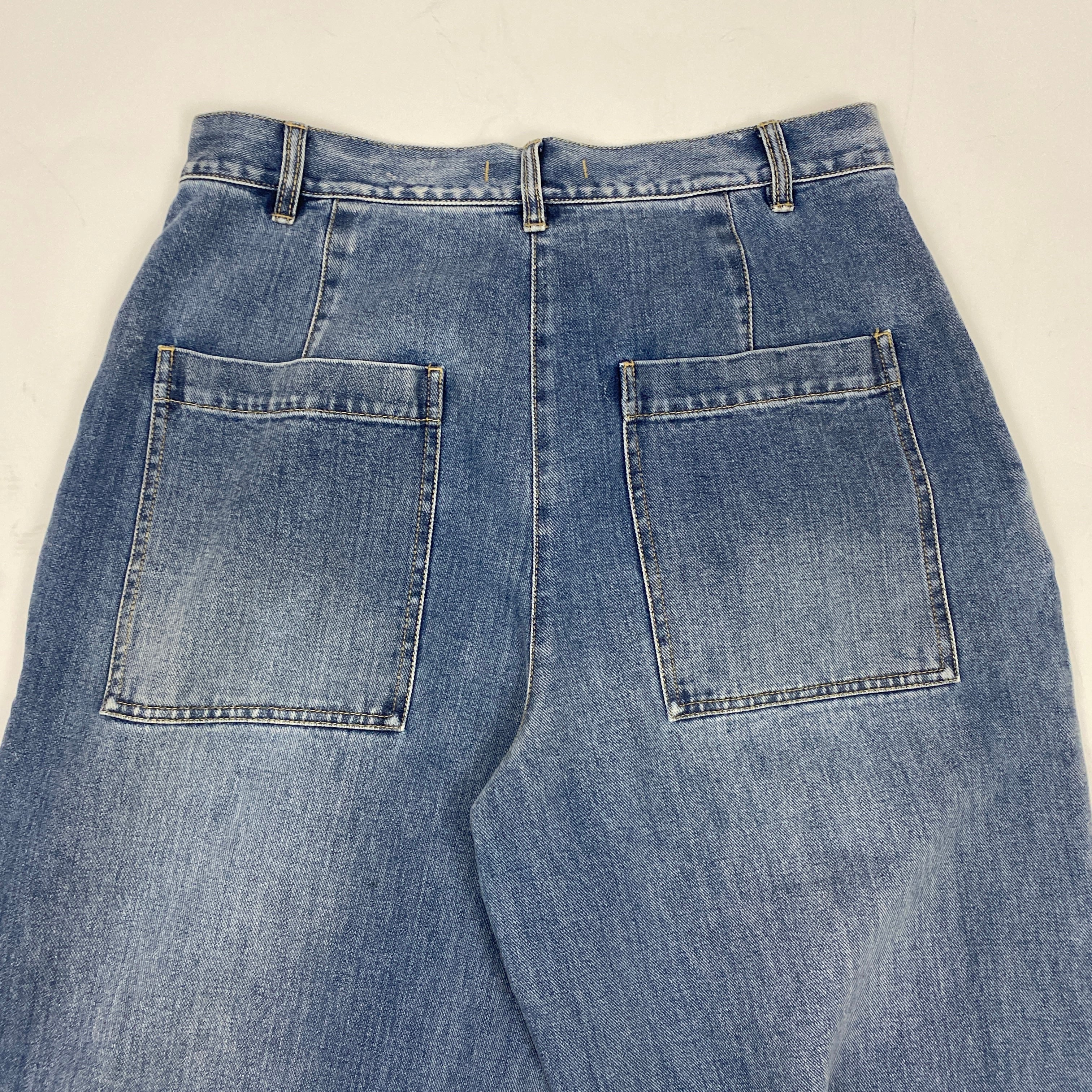 Tibi £500 Spring Denim Triple Pleat Jeans 28
