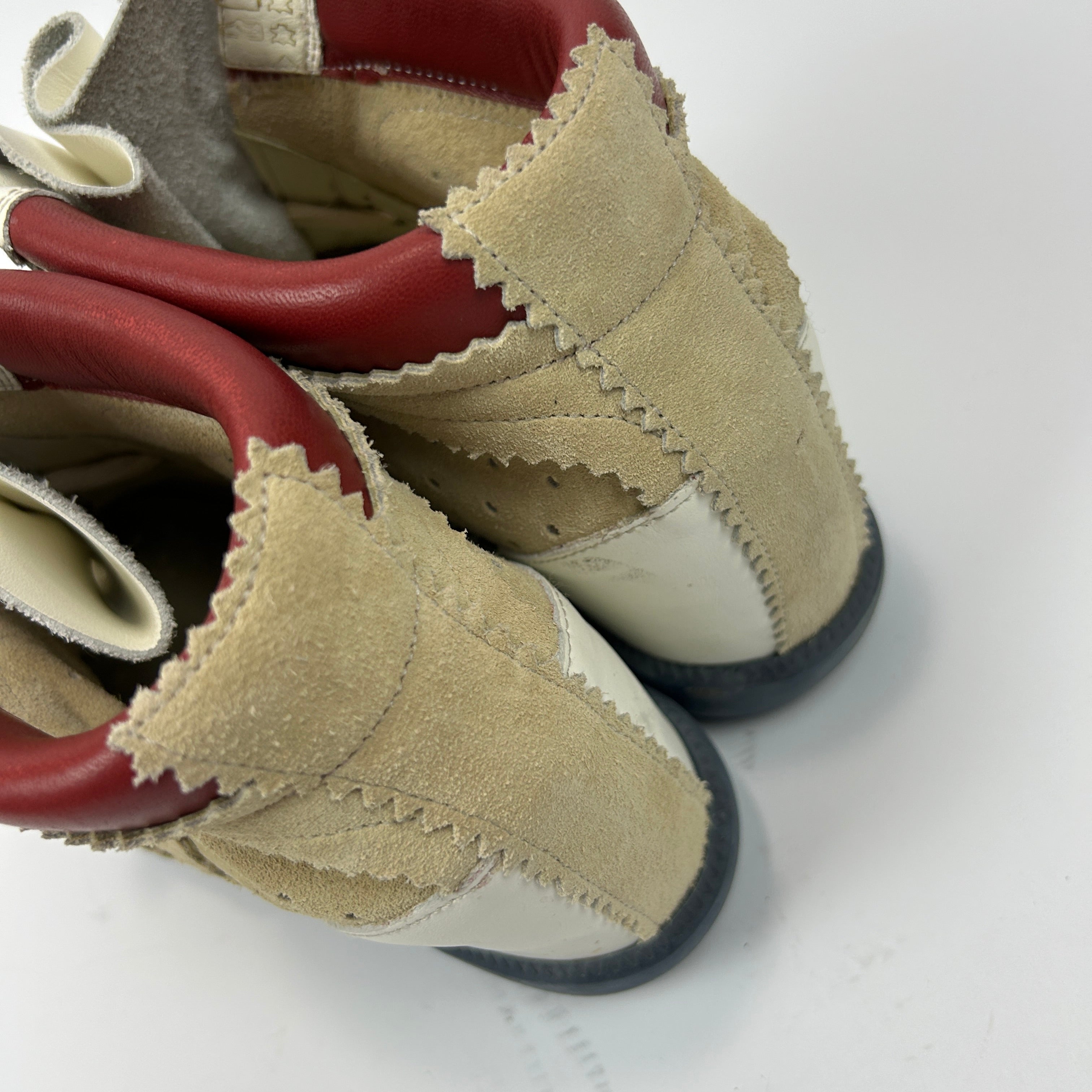 Isabel Marant £480 Cream & White Suede Bobby Wedge Trainers 40