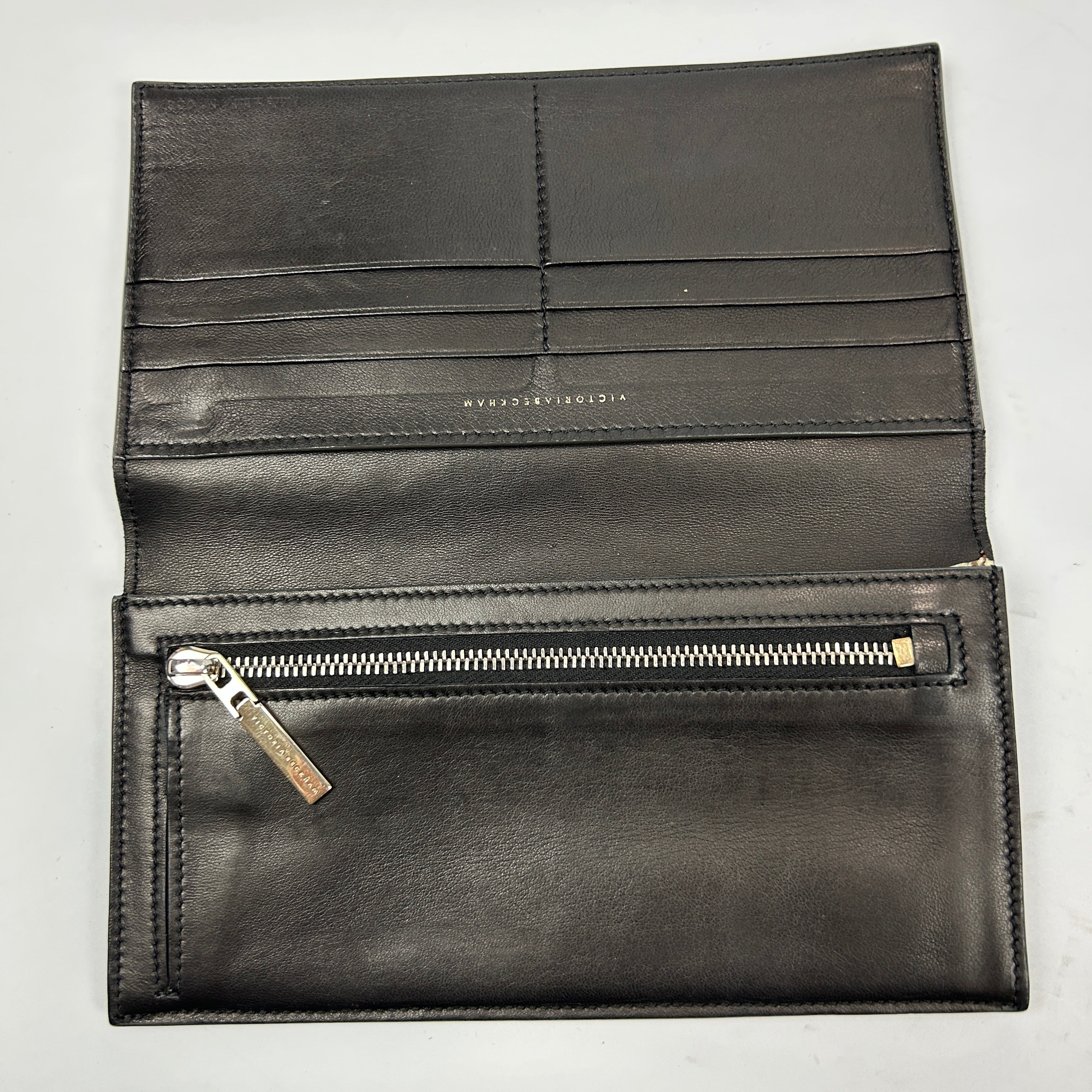 Victoria Beckham £597 Cream & Brown Snakeskin Flap Wallet