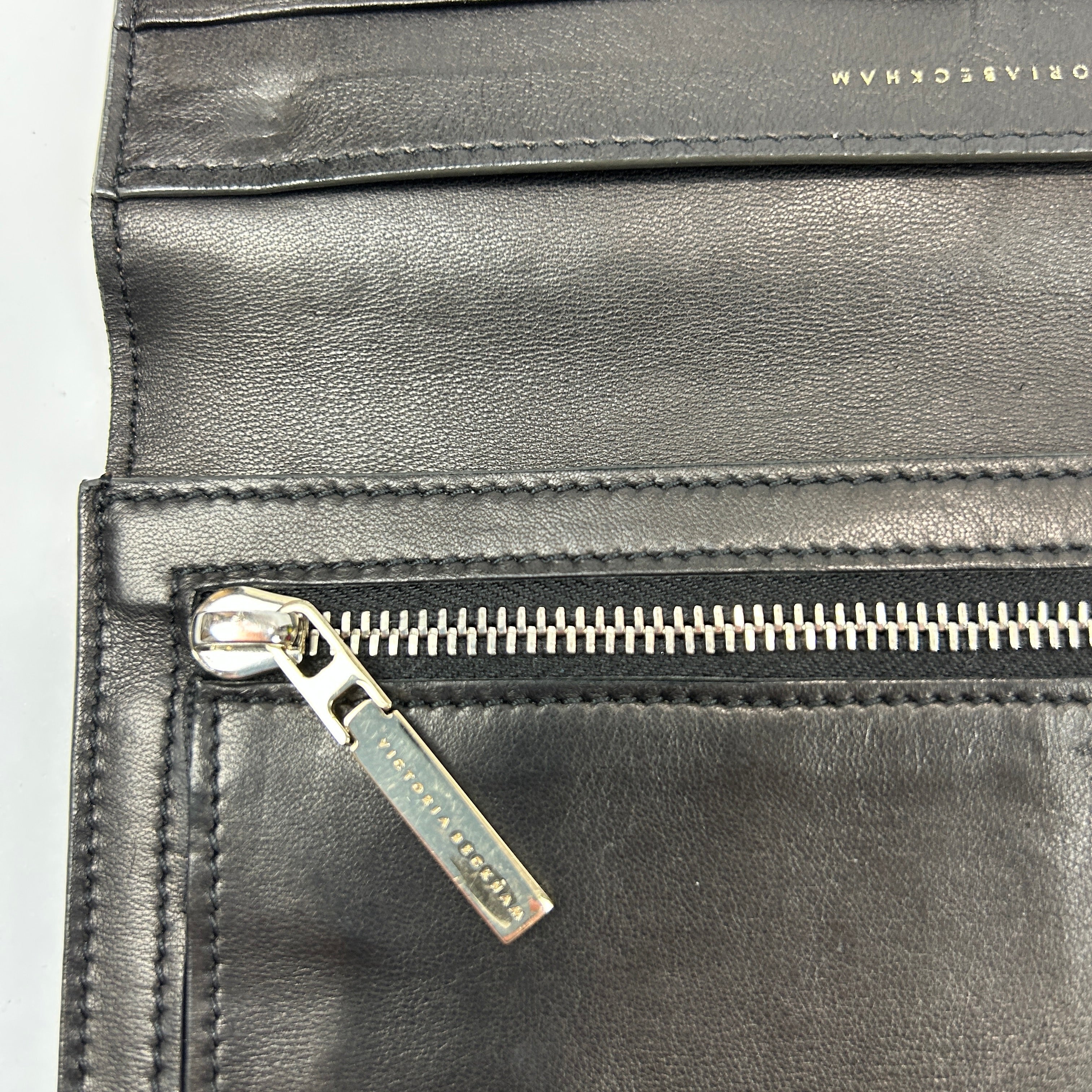 Victoria Beckham £597 Cream & Brown Snakeskin Flap Wallet