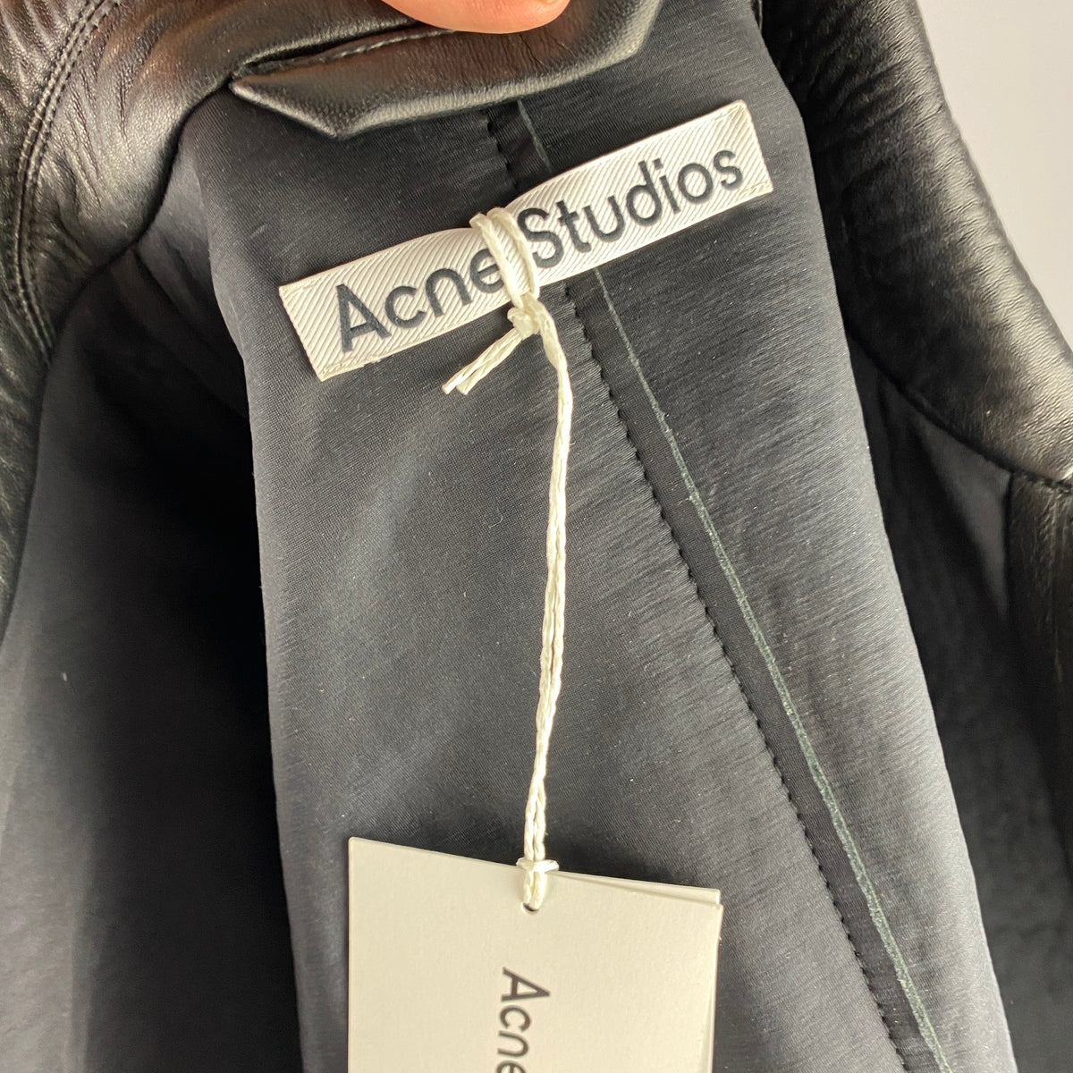 Acne Studios New £2200 Black Leather Zippered Jacket L