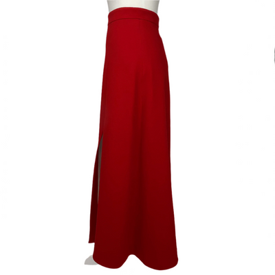 Emilia Wickstead £695 Red Double Crepe Maxi Skirt XS/S