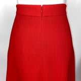 Emilia Wickstead £695 Red Double Crepe Maxi Skirt XS/S