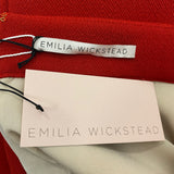 Emilia Wickstead £695 Red Double Crepe Maxi Skirt XS/S