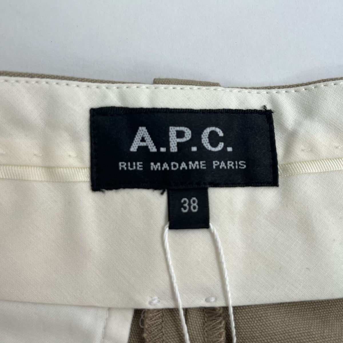 A.P.C. Brand New Sand Cotton & Linen Pleat Trousers S