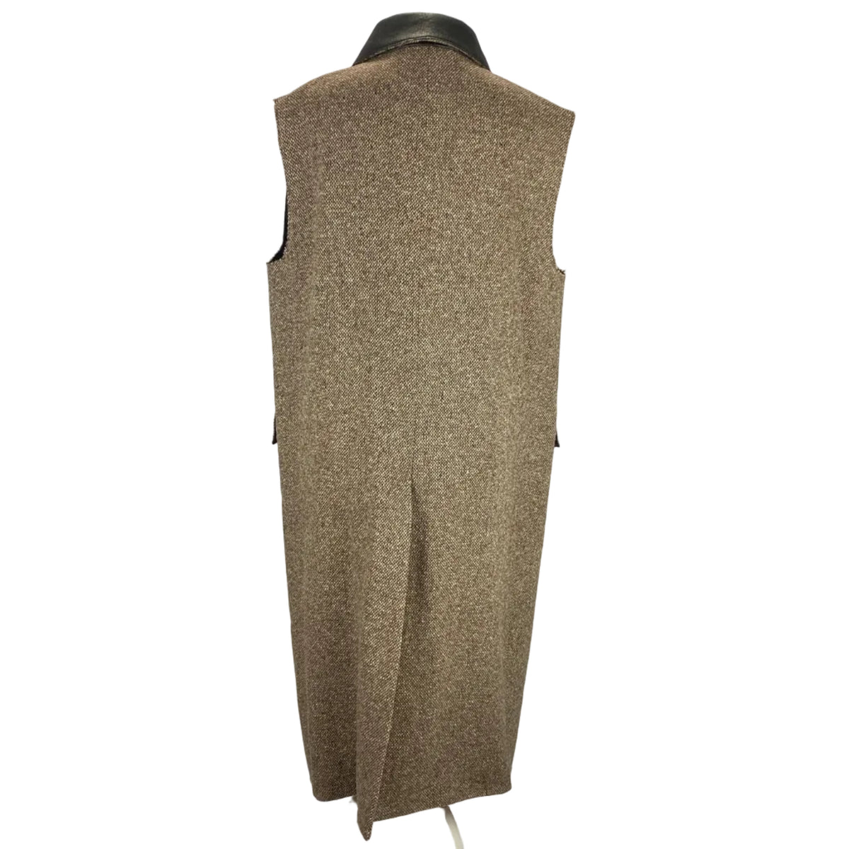 Marni New £2495 Brown Tweed Sleeveless Coat M