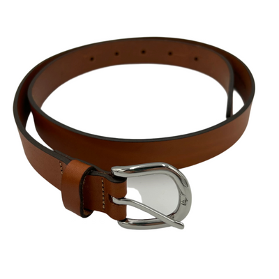 Isabel Marant Tan Leather Silver Buckle Belt S