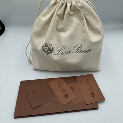 Loro Piana Brand New £2500 Black Extra Pocket Mini L19 Pouch Bag