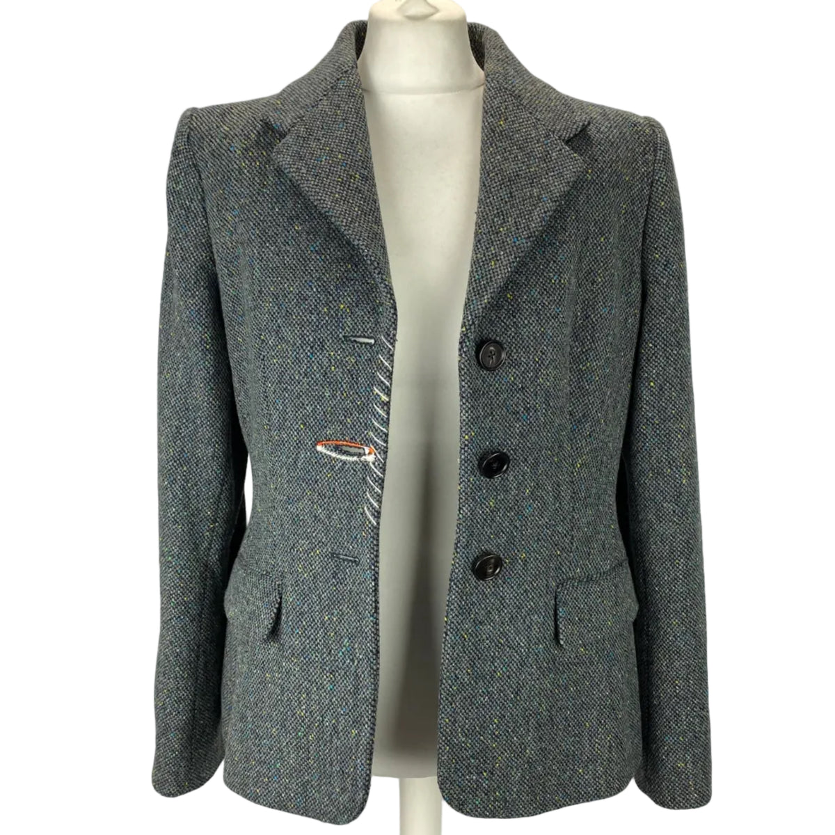 Marni Grey & Navy Tweed Overstitched Blazer L