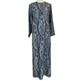 La Double J £650 Navy & White Bandana Print Silk Maxi Dress M