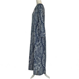 La Double J £650 Navy & White Bandana Print Silk Maxi Dress M