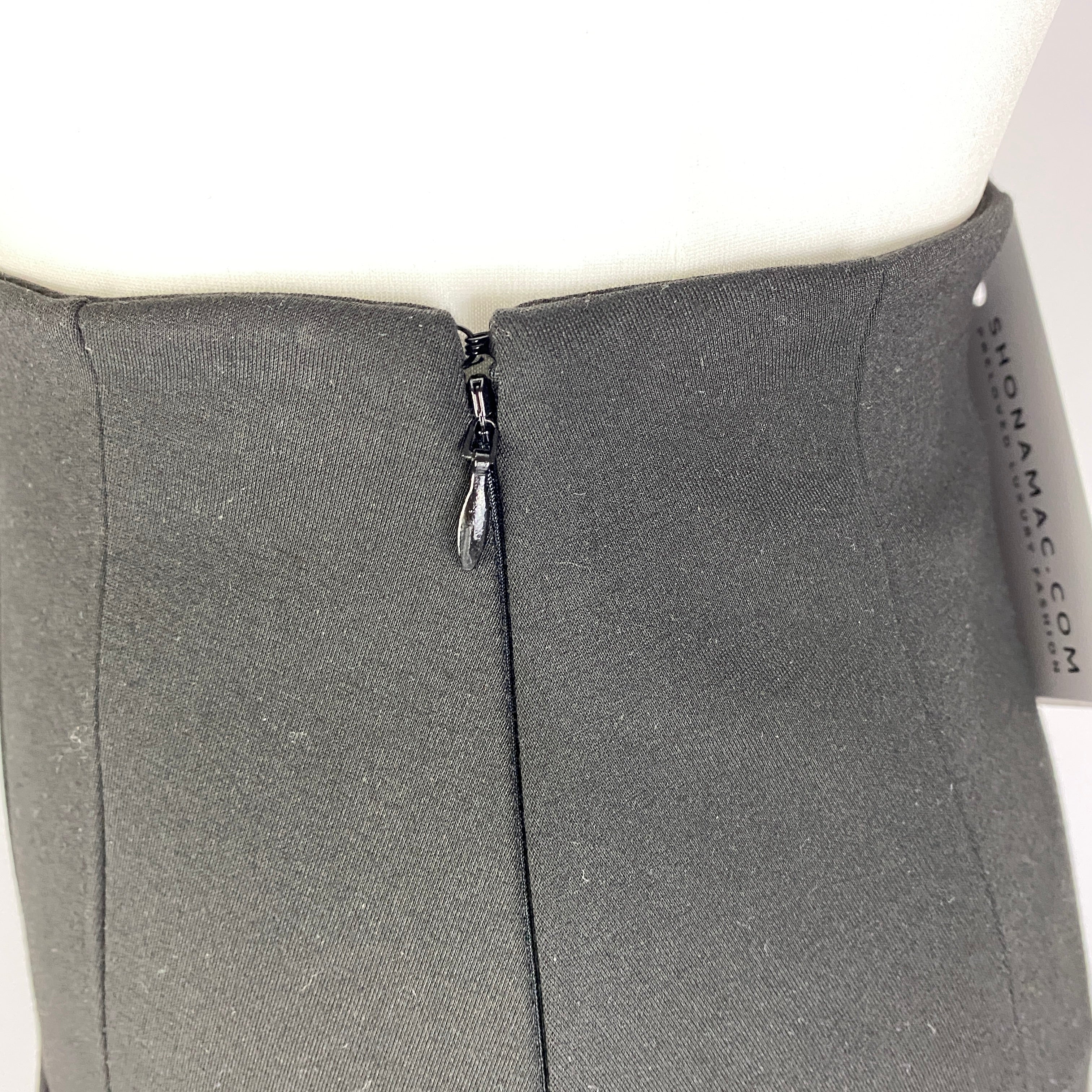 Me&Em New Black Stretch Pleat Ponte Maxi Skirt XS