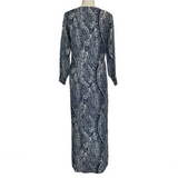 La Double J £650 Navy & White Bandana Print Silk Maxi Dress M