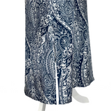 La Double J £650 Navy & White Bandana Print Silk Maxi Dress M