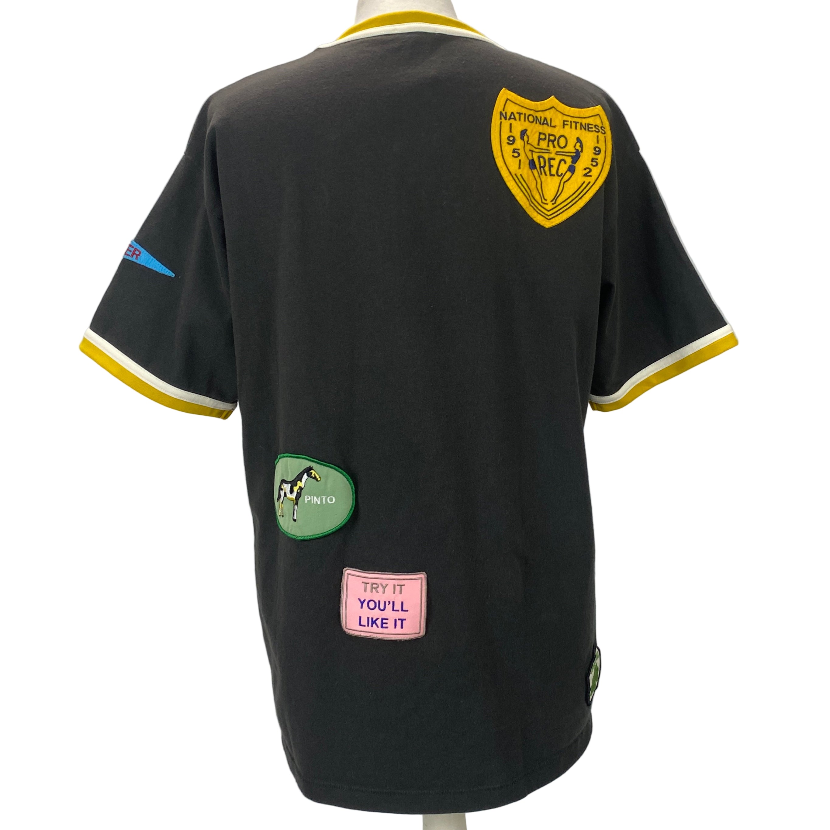 Bode New £325 Brown WOODS HOLE TAXI Applique Tee XS/S/M