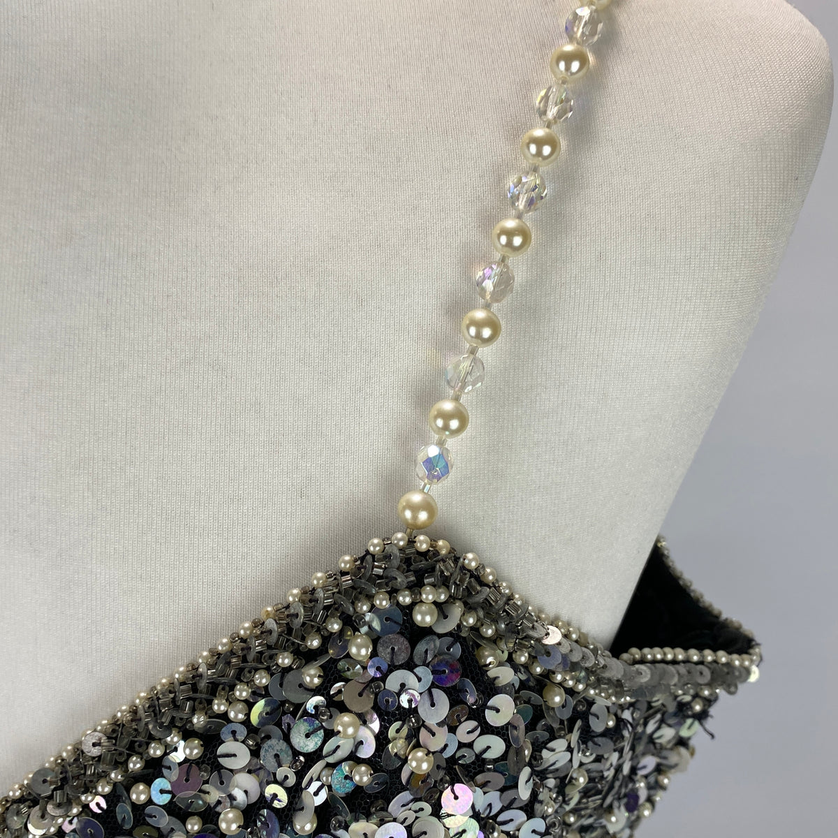 Fred Hayman Vintage Black Sequinned Ballerina Dress XS