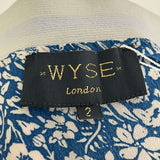 Wyse Blue & White Floral Chiffon Maxi Skirt M
