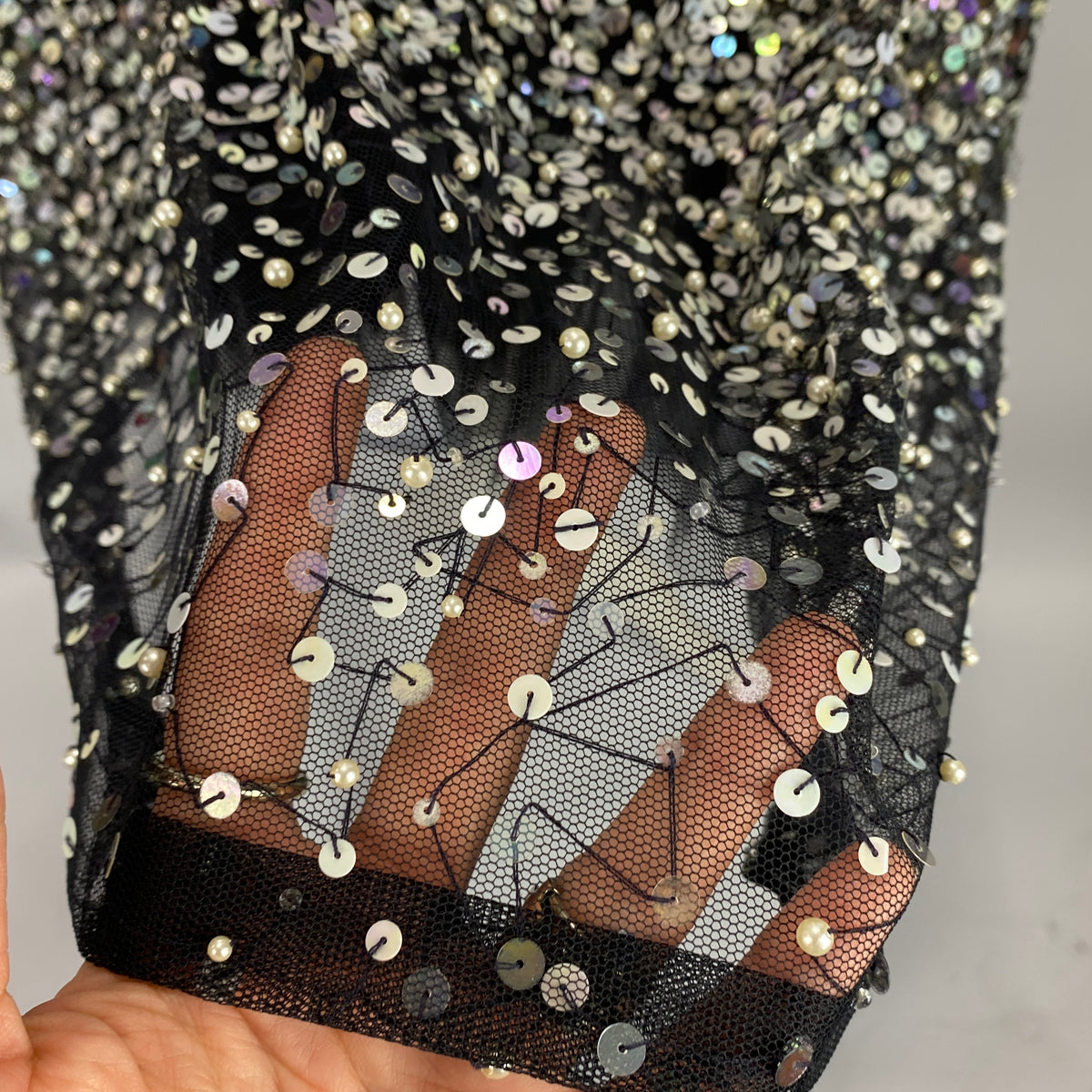 Fred Hayman Vintage Black Sequinned Ballerina Dress XS