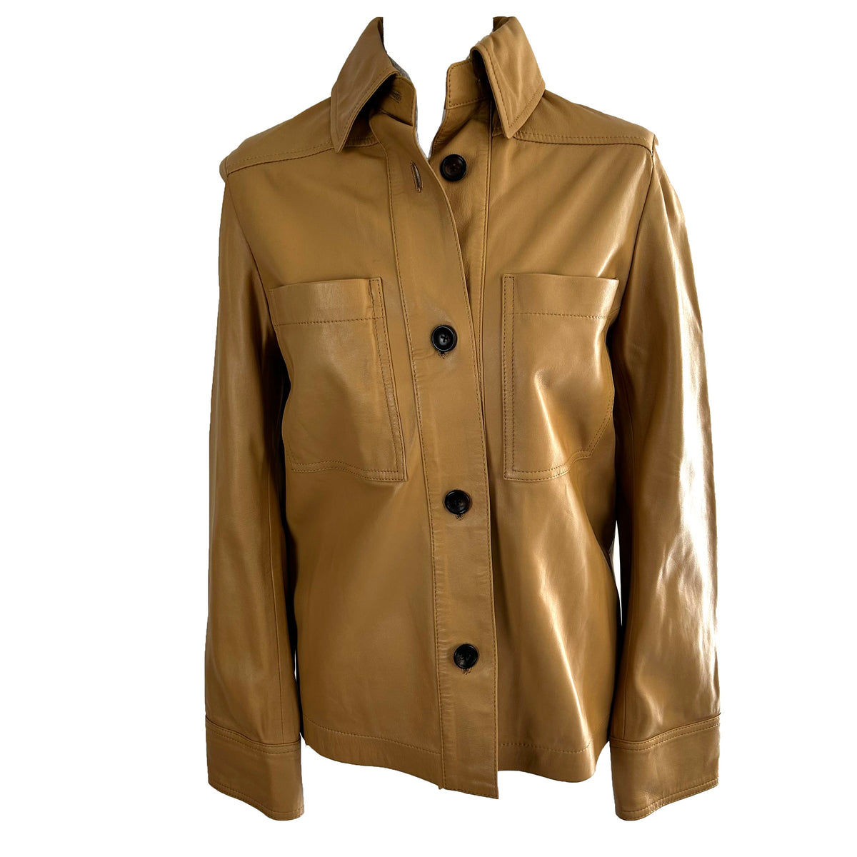 Joseph £995 Camel Leather Coen Nappa Jacket XXS/XS