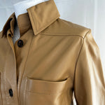 Joseph £995 Camel Leather Coen Nappa Jacket XXS/XS