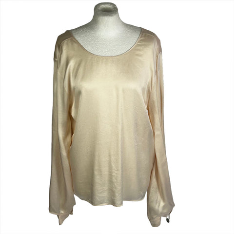 Forte Forte Brand New Pale Pink Textured Silk Top L