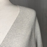 Eileen Fisher Pearl £495 Grey Cashmere Longline V Neck Sweater L