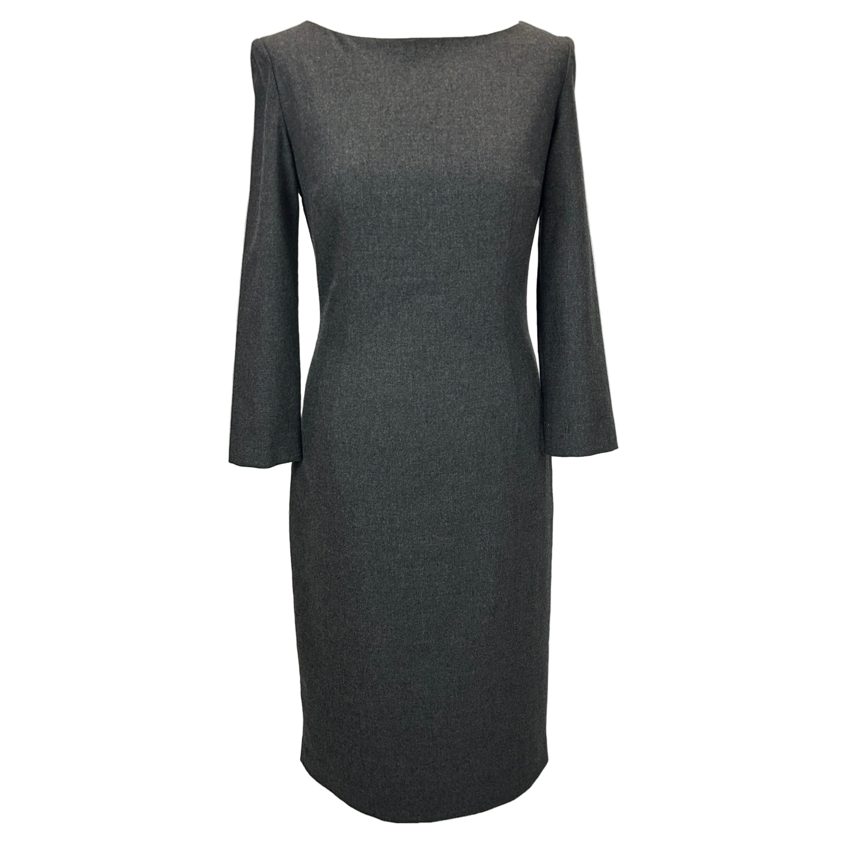 Joseph Charcoal Wool & Cashmere Shift Dress M